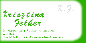 krisztina felker business card